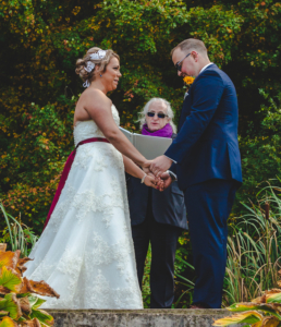 The bride and groom